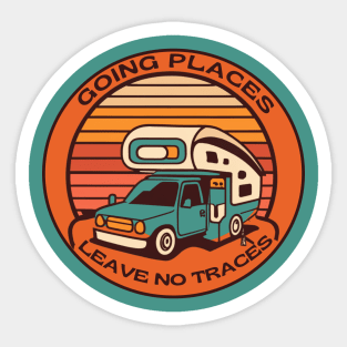 Going Places Leave No Traces Sticker